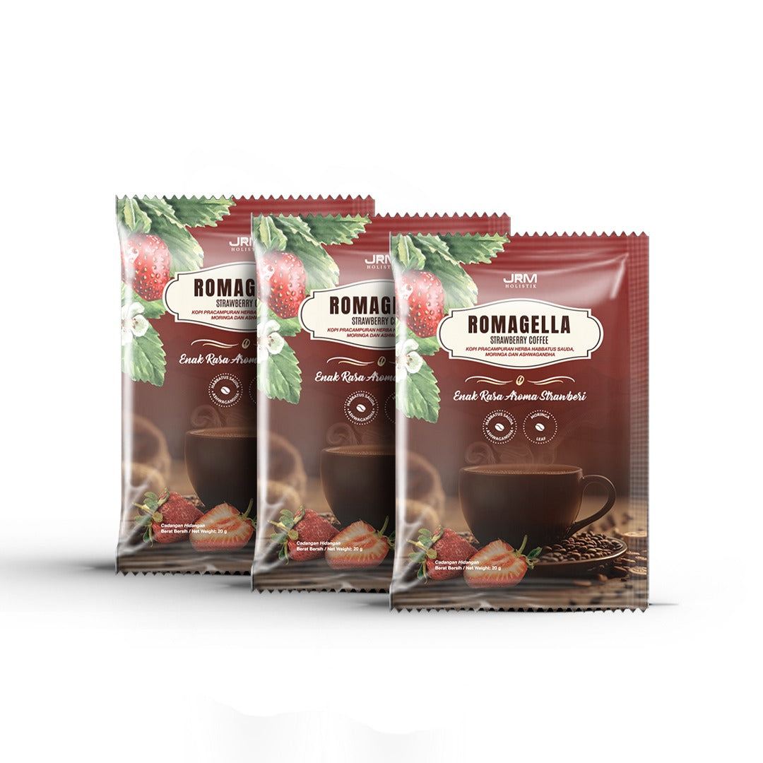 JRM Holistik Romagella Strawberry Coffee | Premix Coffee Drink